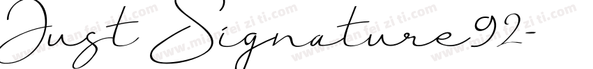 Just Signature92字体转换